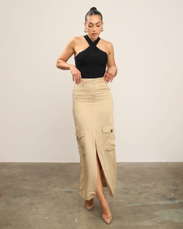 What You Need Cargo Maxi Skirt